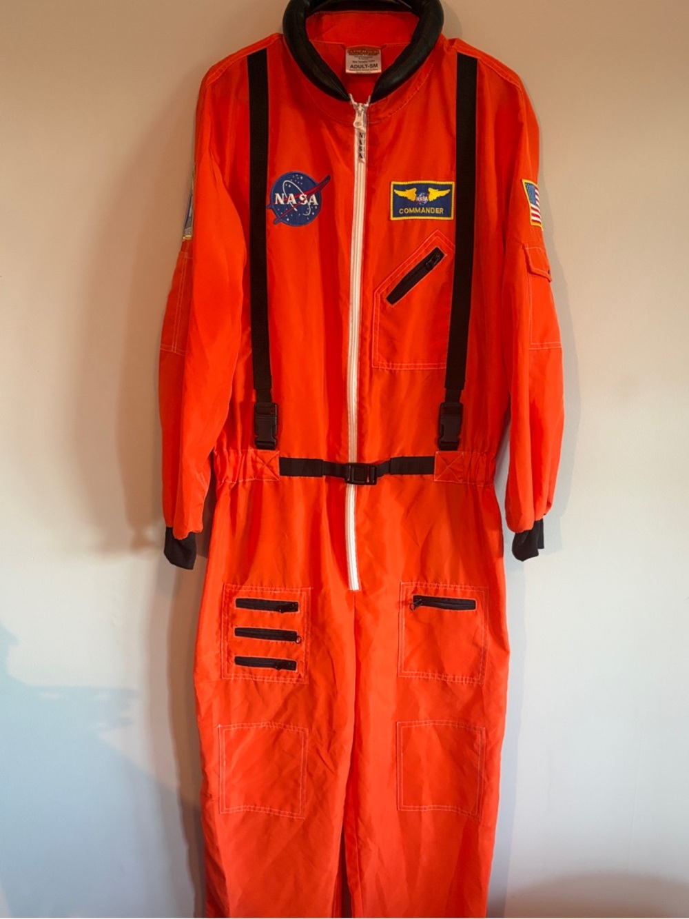 Adult Small Orange Astronaut Costume NASA